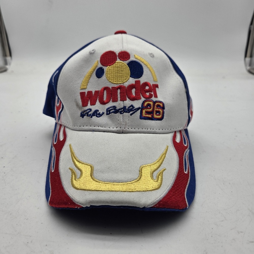 Wonder Bread Hat Cap Strap Back Blue White NASCAR Racing Ricky Bobby 26 Mens